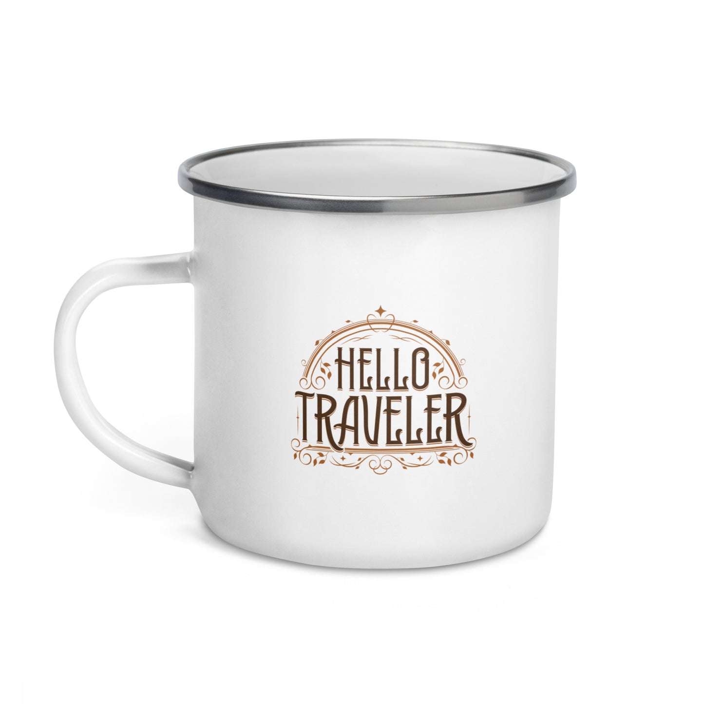 Hello Traveler Enamel Mug