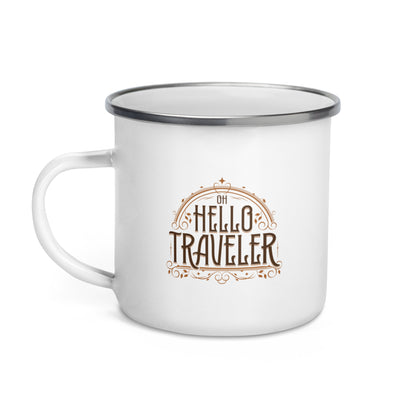 Hello Traveler Enamel Mug