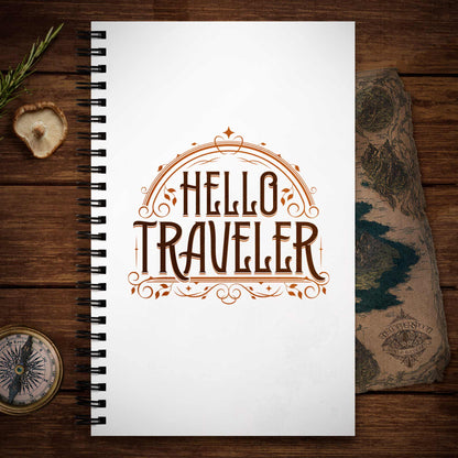 Hello Traveler Spiral notebook